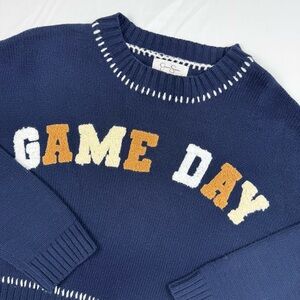 Jessica Simpson - Women Knit Game Day Cropped‎ Long Sleeve Sweater Size Medium